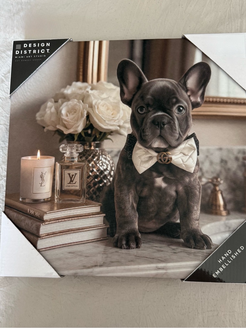 Design District LV French Bulldog Canvas Wall Art